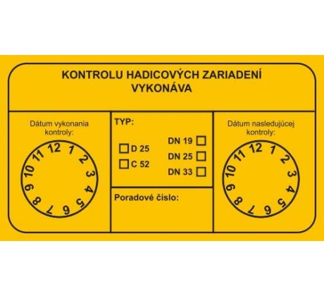 R004 Kontrolu hadicových zariadení vykonáva 105x60 mm