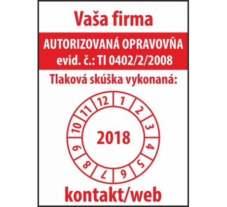 R005B Tlaková skúška hasiaceho prístroja