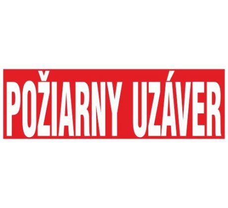 F-uzáver Požiarny uzáver 150x50 mm