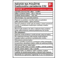 F-návod C52 Návod na použitie hadicového zariadenia C52 100x140 mm