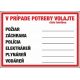 Telefónne čísla pomoci 210x148 mm - plast