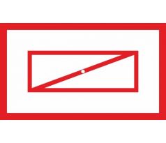 F-klapka Požiarna klapka symbol 120x70 mm