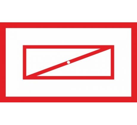 F-klapka Požiarna klapka symbol 120x70 mm