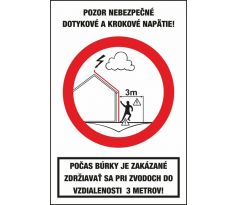 751 Pozor nebezpečné dotykové a krokové napätie! - plast 105x150 mm