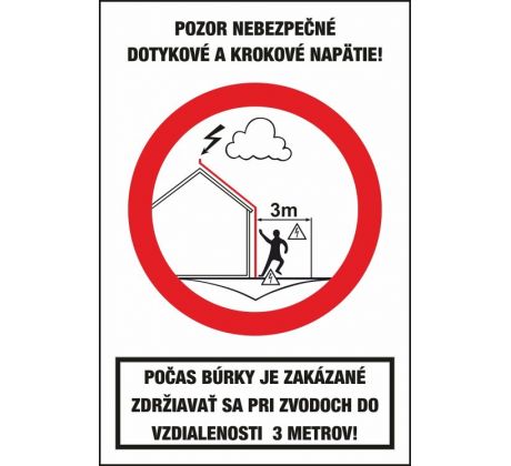 751 Pozor nebezpečné dotykové a krokové napätie! - plast 105x150 mm