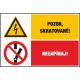 D300 Pozor skratované!/Nezapínaj! samolepka/plast  130x131 mm
