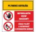 T324 Plyn. kotolňa/Nepov. vstup zakázaný/Zákaz fajčiť.....! samolepka/plast 131x195 mm