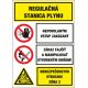 S404 Reg. st. plynu/Nepov. vstup zakáz./Zákaz fajčiť/Nebezp. výbuchu! samolepka/plast 250x100 mm