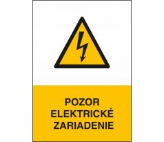 č. 23 Pozor! Elektrické zariadenie 100x70 mm zvislá