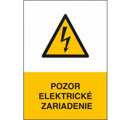 č. 23 Pozor! Elektrické zariadenie 100x70 mm zvislá