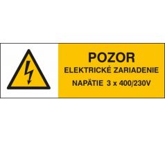 č. 24 Pozor! Elektrické zariadenie napätie 3x400/230 V 105x35 mm