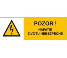 č. 25 Pozor! Napätie životu nebezpečné 105x35 mm