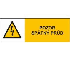 č. 42 Pozor spätný prúd 105x35 mm