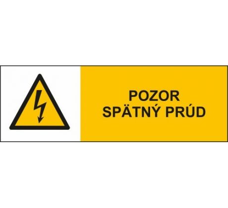 č. 42 Pozor spätný prúd 105x35 mm