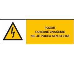 č. 46 Pozor farebné značenie nie je podľa STN 33 0165 105x35 mm