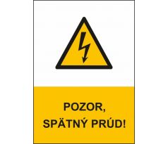 č. 47  Pozor, spätný prúd! 100x70 mm zvislá
