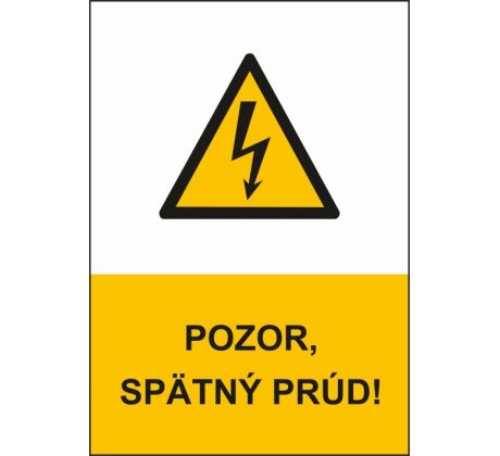 č. 47  Pozor, spätný prúd! 100x70 mm zvislá