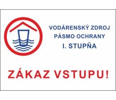 534 Vodárenský zdroj pásmo ochrany I. stupňa A4 plast hr. 3 mm