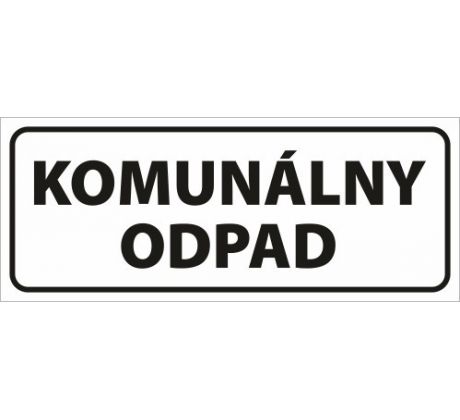 581 Komunálny odpad samolepka 250x100 mm