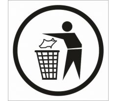 583 Symbol smetného koša samolepka