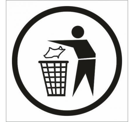 583 Symbol smetného koša samolepka