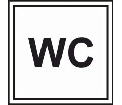 591 WC 100x100 mm samolepka