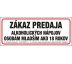 603 Zákaz predaja alkohol. nápojov osobám mladším ako 18 rokov 250x100 mm samolepka