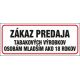 604 Zákaz predaja tabak. výrobkov osobám mladším ako 18 rokov 250x100 mm samolepka