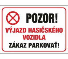 540-Výjazd hasičského vozidla A4 plast hr. 3mm