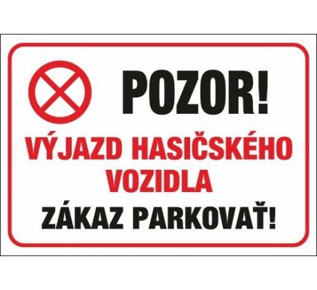 540-Výjazd hasičského vozidla A4 plast hr. 3mm