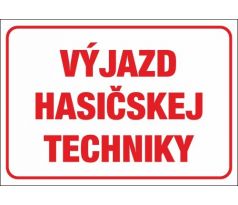 542 Výjazd hasičskej techniky A4 plast hr. 3mm