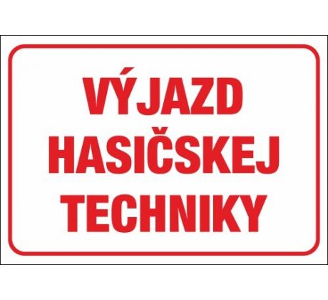 542 Výjazd hasičskej techniky A4 plast hr. 3mm