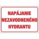 545 Napájanie nezavodneného hydrantu A4 plast hr. 3mm