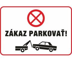 552 Zákaz parkovať! A4 plast hr. 3mm