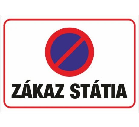 553 Zákaz státia A3 plast hr. 3mm