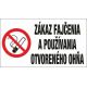 570 Zákaz fajčenia a používania otvoreného ohňa 450x250 mm plast hr. 0,5 mm