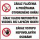 574 Zákaz fajčenia/zákaz vjazdu mot. vozidiel/Zákaz vstupu 900x900 mm plast hr. 3 mm