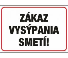 566 Zákaz vysýpania smetí! A4 plast hr. 3mm